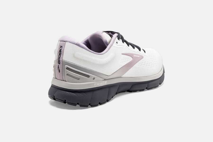 Brooks Running Shoes Womens White/Pink - Trace Road - 8736-NPLXT